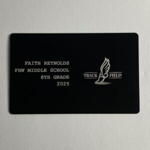 Engraved Heirloom Card (Black/Aluminum)